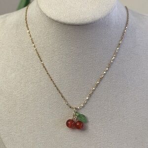 18K Gold Plated Cherry Necklace